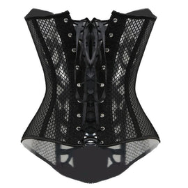 Back of Black Lace Corset