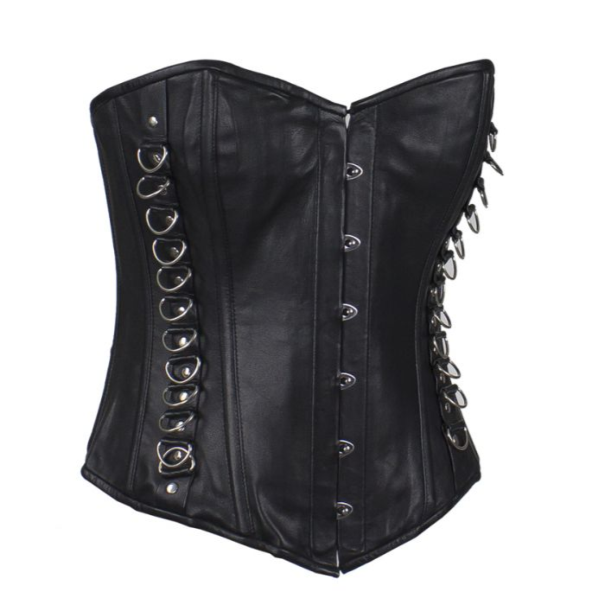 Black Leather Corset with Pin Front Closure – 2ndGearUSA