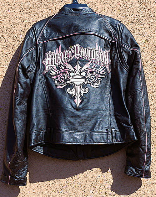Leather Jacket Harley Davidson Motorcycle Black & Pink – 2ndGearUSA