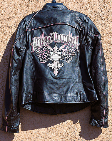 Leather Jacket Harley Davidson Motorcycle Black Pink 2ndGearUSA