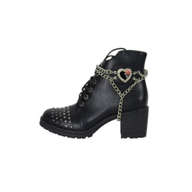 Black Heart & Red Rose Boot Chain